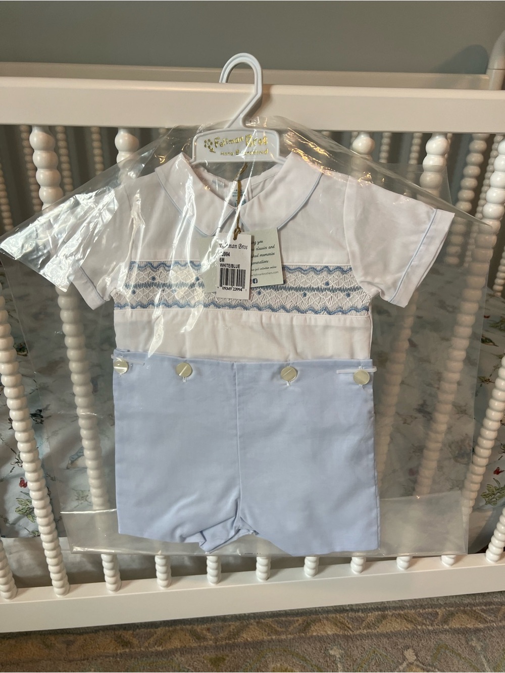 Blue & White Smocked Bobby suit